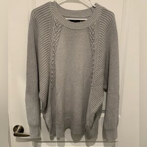 Simply Vera Vera Wang Womens Dove Gray Bat Wing Sleeves Sweater in Size XXL